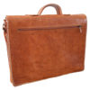 Back of Light Brown Marrakech Large Satchel With Zip on White Background