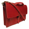 Red Large Casablanca Satchel with Strap on White Background