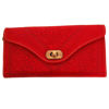 Red Leather Purse on White Background