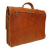 Back of Light Brown Large Casablanca Satchel With Zip on White Background