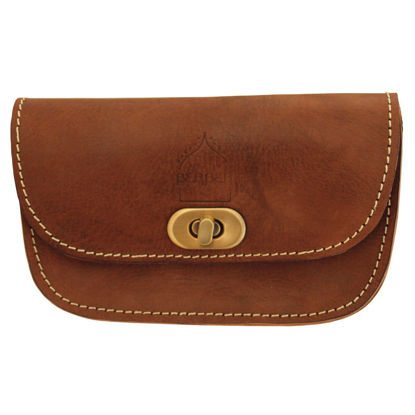 Picture of Leather Belt Pouch in Dark Brown