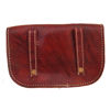 Back of Oxblood Belt Pouch on White Background