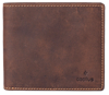 Bi-Fold Hunter Leather Wallet with RFID on White Background