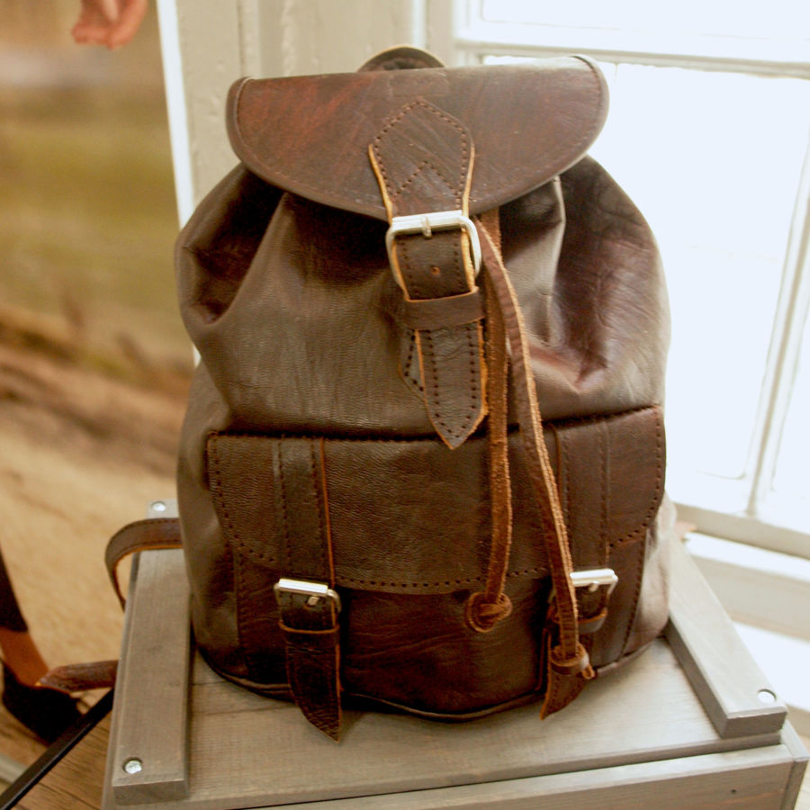 Picture of Small Dark Brown Rucksack - One Pocket