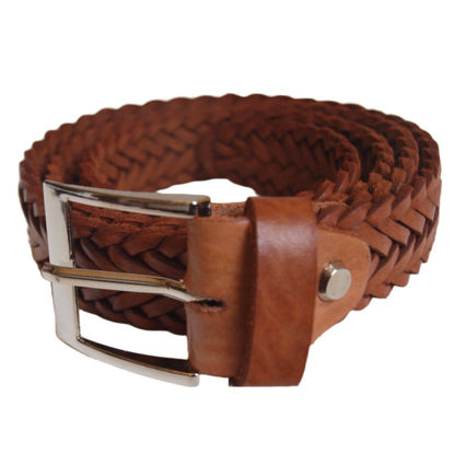 Picture of Braided Leather Belt in Tan