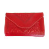 Picture of Small Leather Tri-Fold Purse Red
