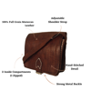 Picture of The Temara Square Saddle Bag in Dark Brown