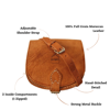 Picture of The Temara Small Saddle Bag in Tan