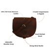 Picture of The Temara Large Saddle Bag in Dark Brown