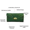 Picture of Leather Tri-Fold Purse Green
