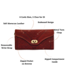 Picture of Leather Tri-Fold Purse Oxblood