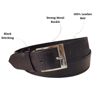Picture of Black Leather Belt with Black Stitching - Wide Width