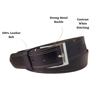 Picture of Black Leather Belt with White Stitching - Wide Width